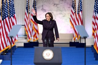 Kamala Harris walks onstage to concede the 2024 election