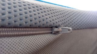 Simba mattress with closeup on zip