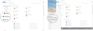 Right-click OneDrive from the left-side menu. Click Choose OneDrive folder to sync.