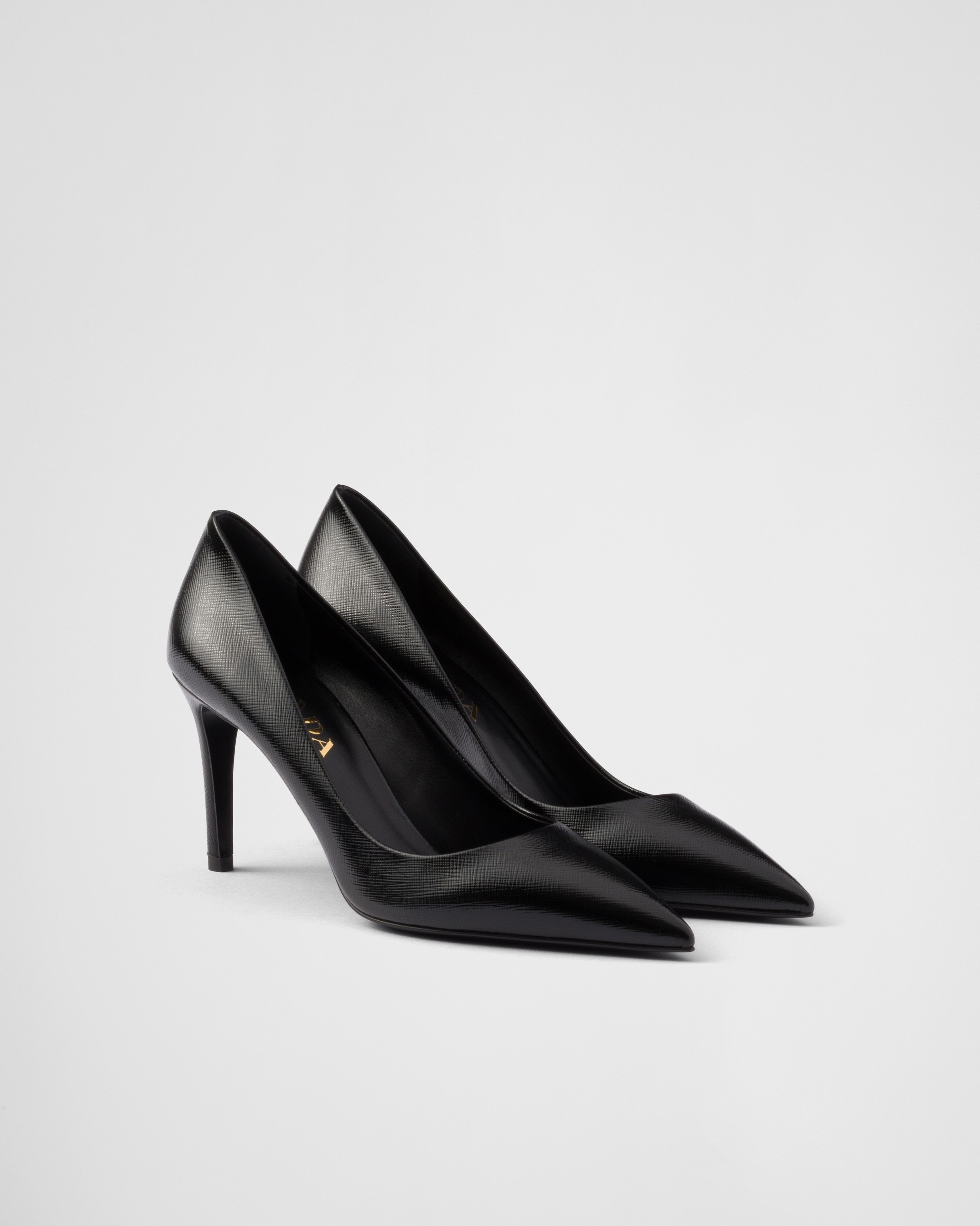 Patent Saffiano Leather Pumps