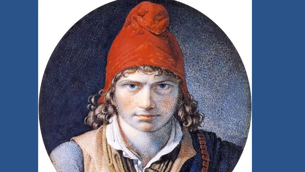 Self Portrait with a Phrygian Cap by Anne-Louis Girodet de Roussy-Trioson.