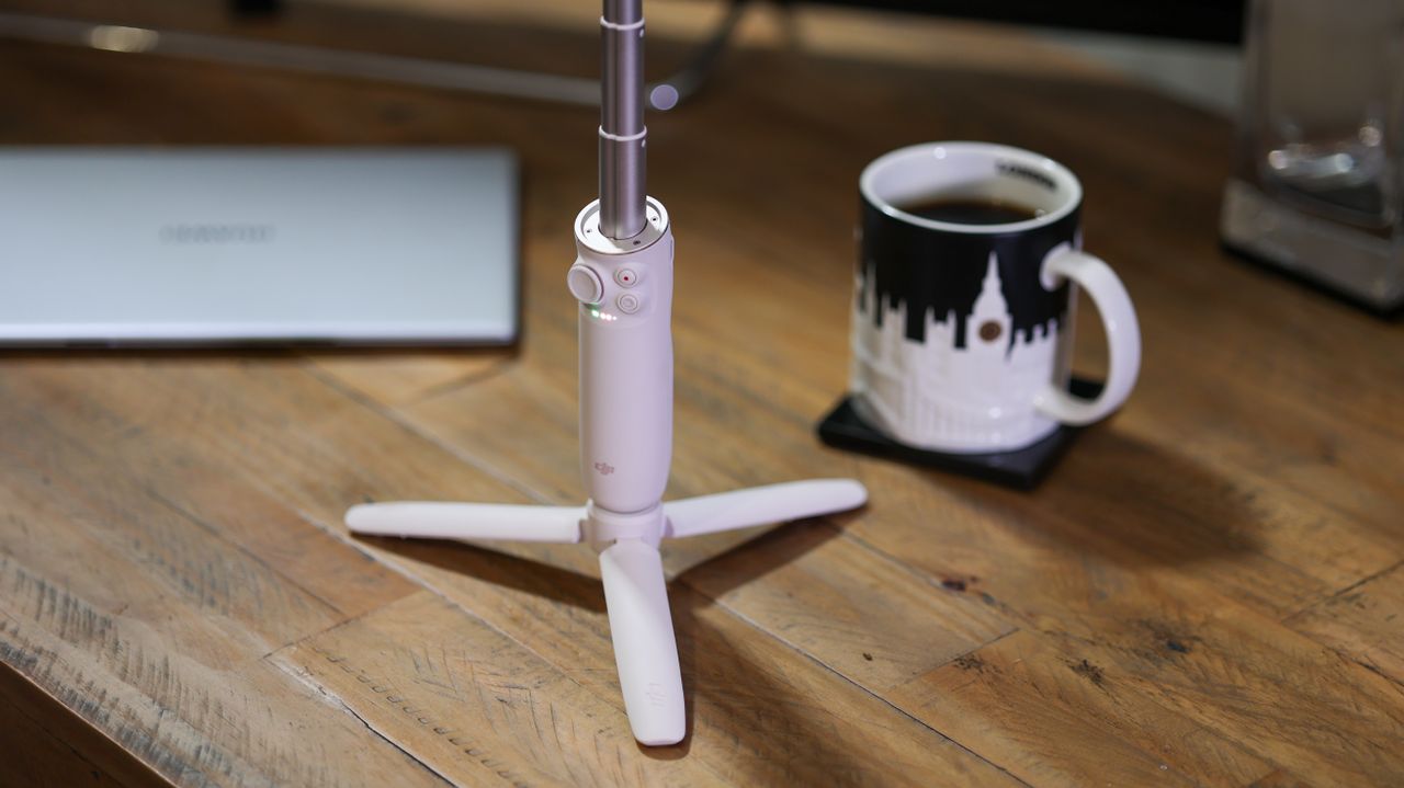 The tripod stand of the DJI OM 5 phone gimbal