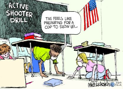 Editorial Cartoon U.S. police active shooter