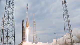 NASA's Lunar Reconnaissance Orbiter (LRO) and Lunar Crater Observation and Sensing Satellite (LCROSS) lifted off together from Launch Complex 41 at Cape Canaveral Air Force Station in Florida atop an Atlas 5 rocket on June 18, 2019, at 5:32 p.m. EDT (2132 GMT).