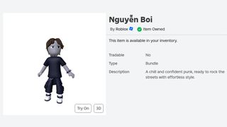 Roblox promo codes - Nguyen Boi bundle