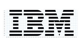 IBM 8-bar logo on standardising grid