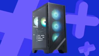 An MSI Codex gaming PC on a blue background