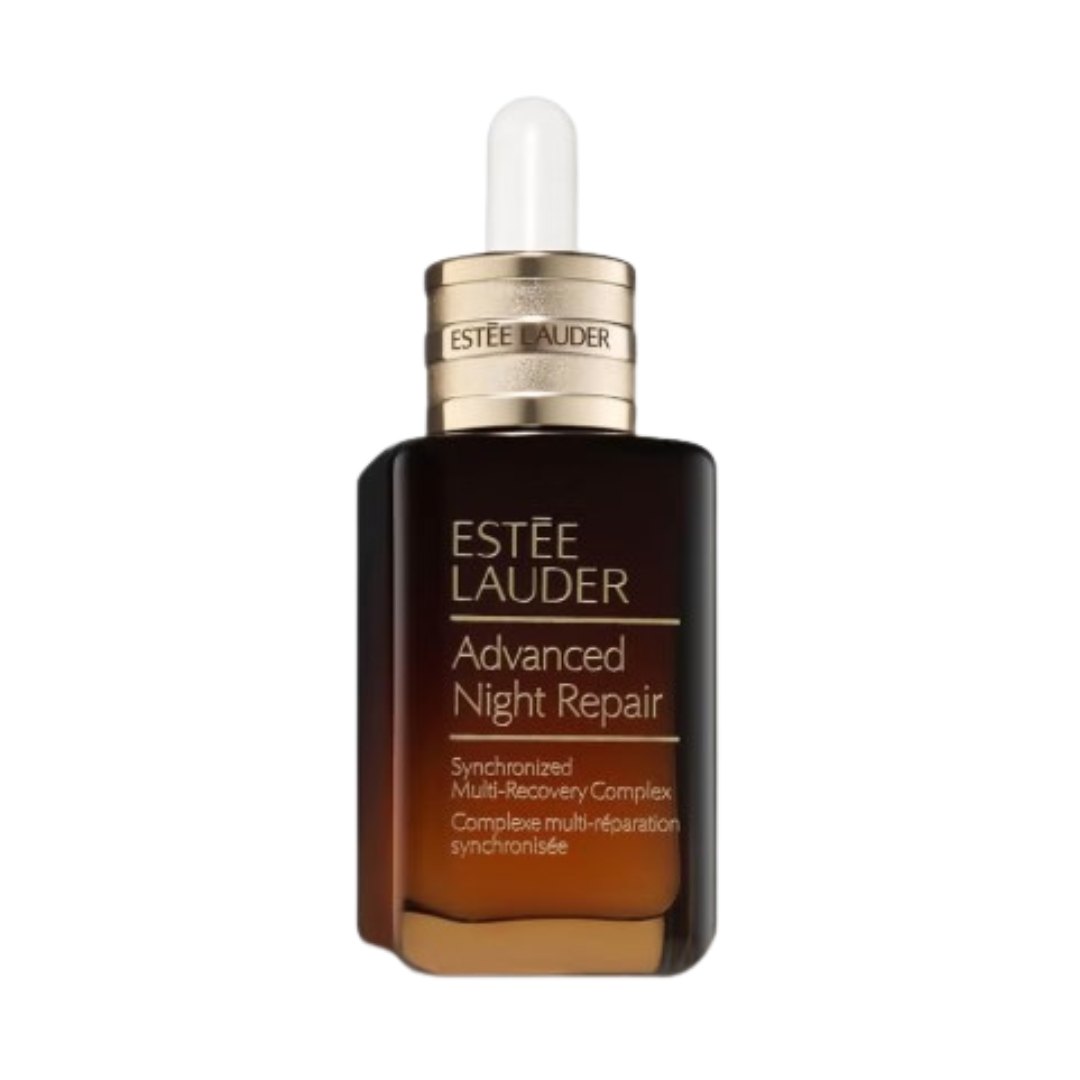 Estée Lauder Advanced Night Repair Synchronizovaná sérum s více rekordy, na bílém pozadí