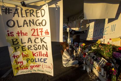 Protest of the fatal police shooting of an unarmed man, Alfred Olango, in California