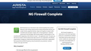 NG Firewall Complete website screenshot