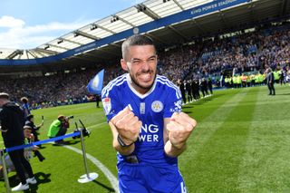 BBC EUro 2024 Conor Coady of Leicester City at the end of the Sky Bet Championship match between Leicester City and Blackburn Rovers at King Power Stadium on May 4, 2024 in Leicester, United Kingdom. (Photo by Plumb Images/Leicester City FC via Getty Images)