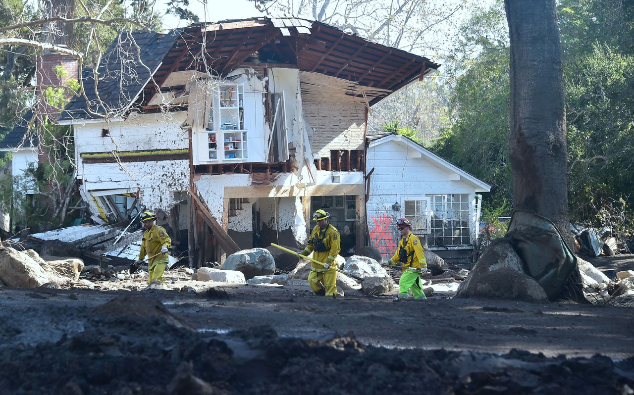 Rescuers in Montecito