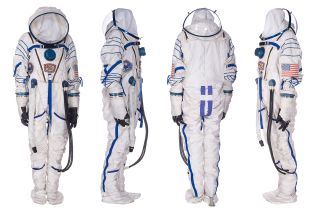 Global Effects' replica Sokol spacesuit as worn by Howard "Froot Loops" Wolowitz (actor Simon Helberg) on CBS's "The Big Bang Theory." The suit is now up for auction.
