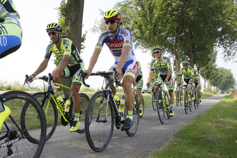 Peter Sagan was back on his old Venge for the ride today