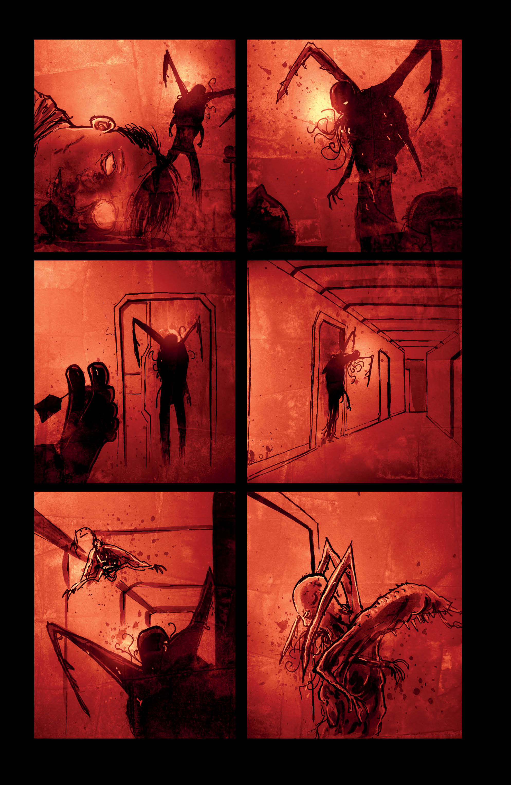 Interior pages for Dead Space by Antony Johnston and Ben Templesmith.