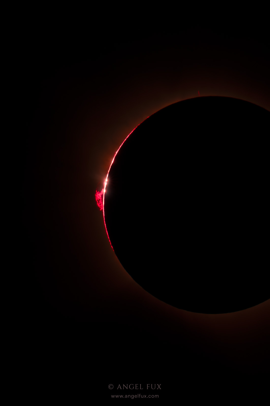 Total solar eclipse photographed by Angel Fux