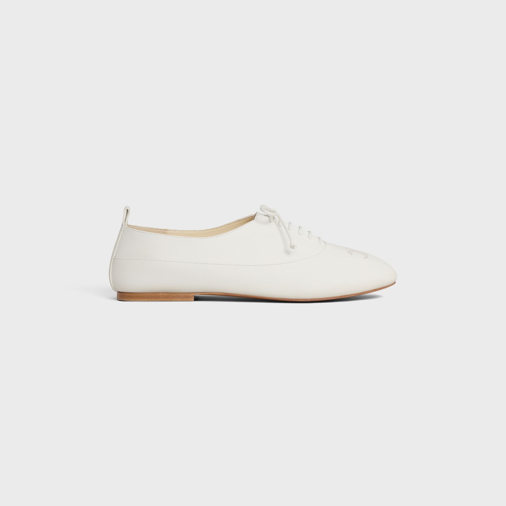 Celine Lise Perforated Triomphe Richelieu in Lambskin