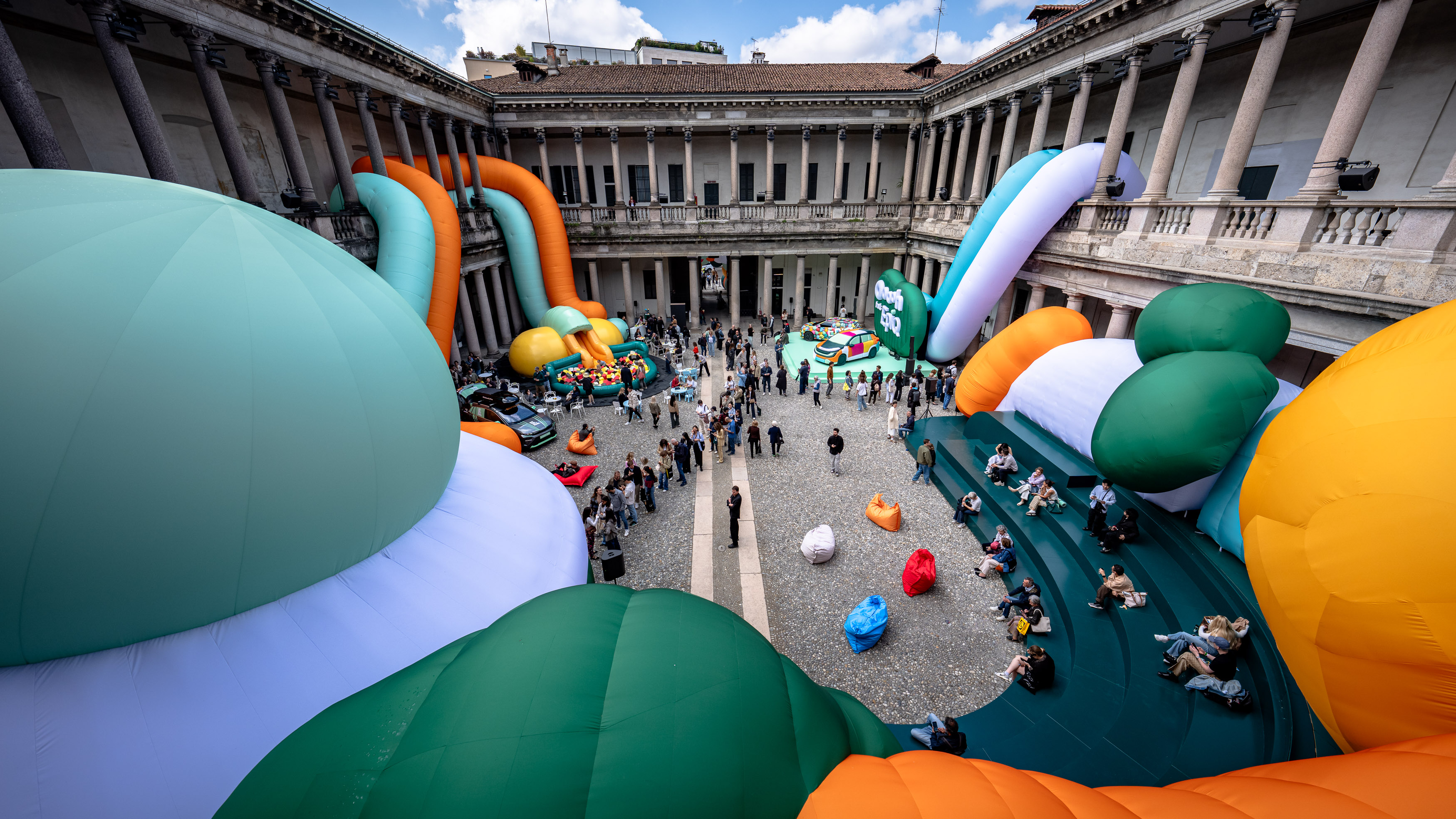 More views of &Scaron;koda's installation at MDW 2026