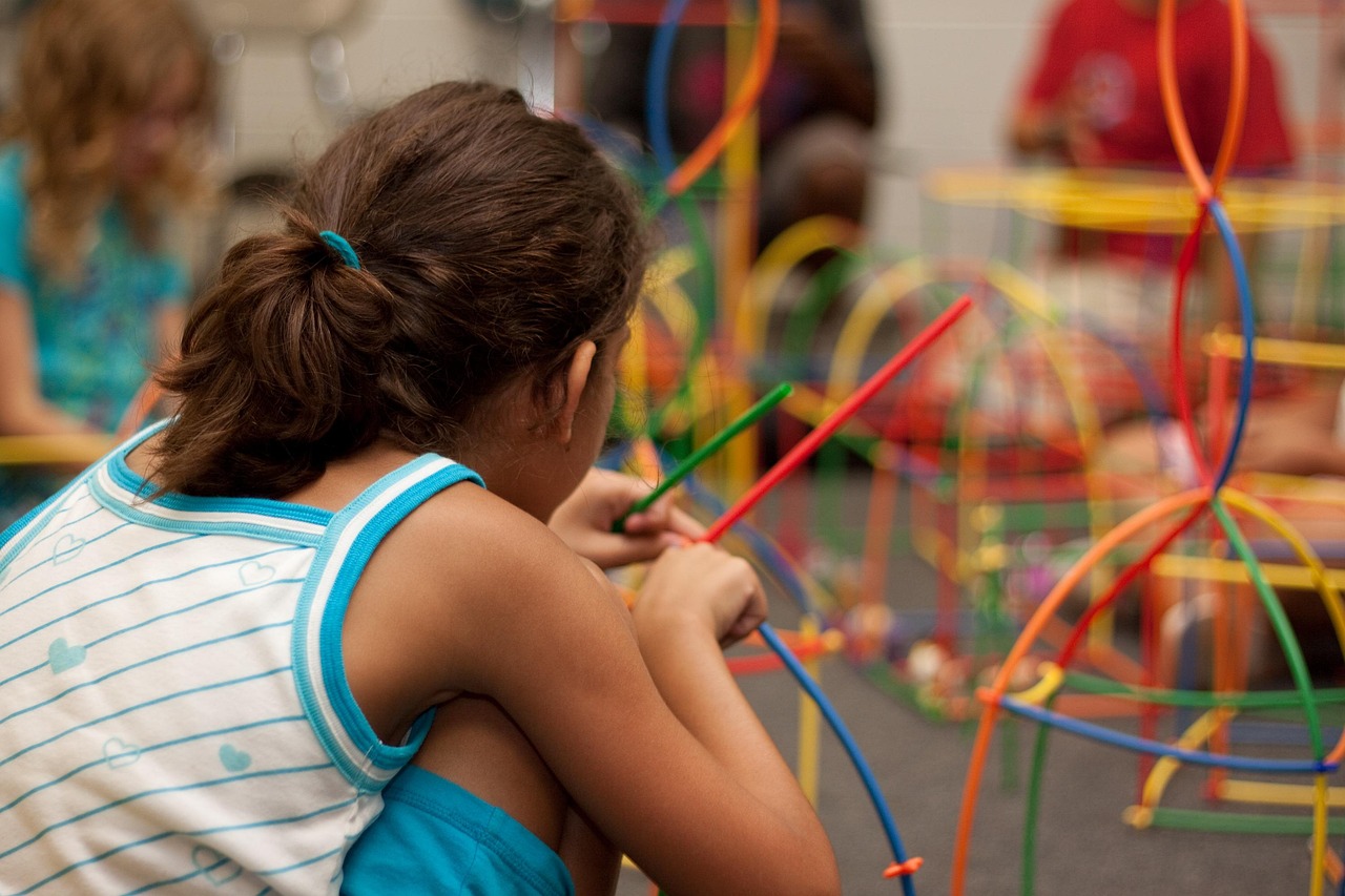A young student engaged in an interactive lesson.