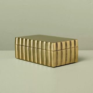 A gold textured box from Magnolia