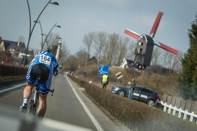 A windmill along the TT course in De Panne.