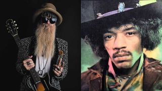 Jimi Hendrix and Billy Gibbons studio portraits
