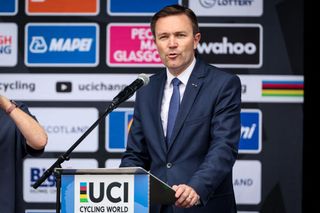 David Lappartient at the 2023 UCI Road World Championships