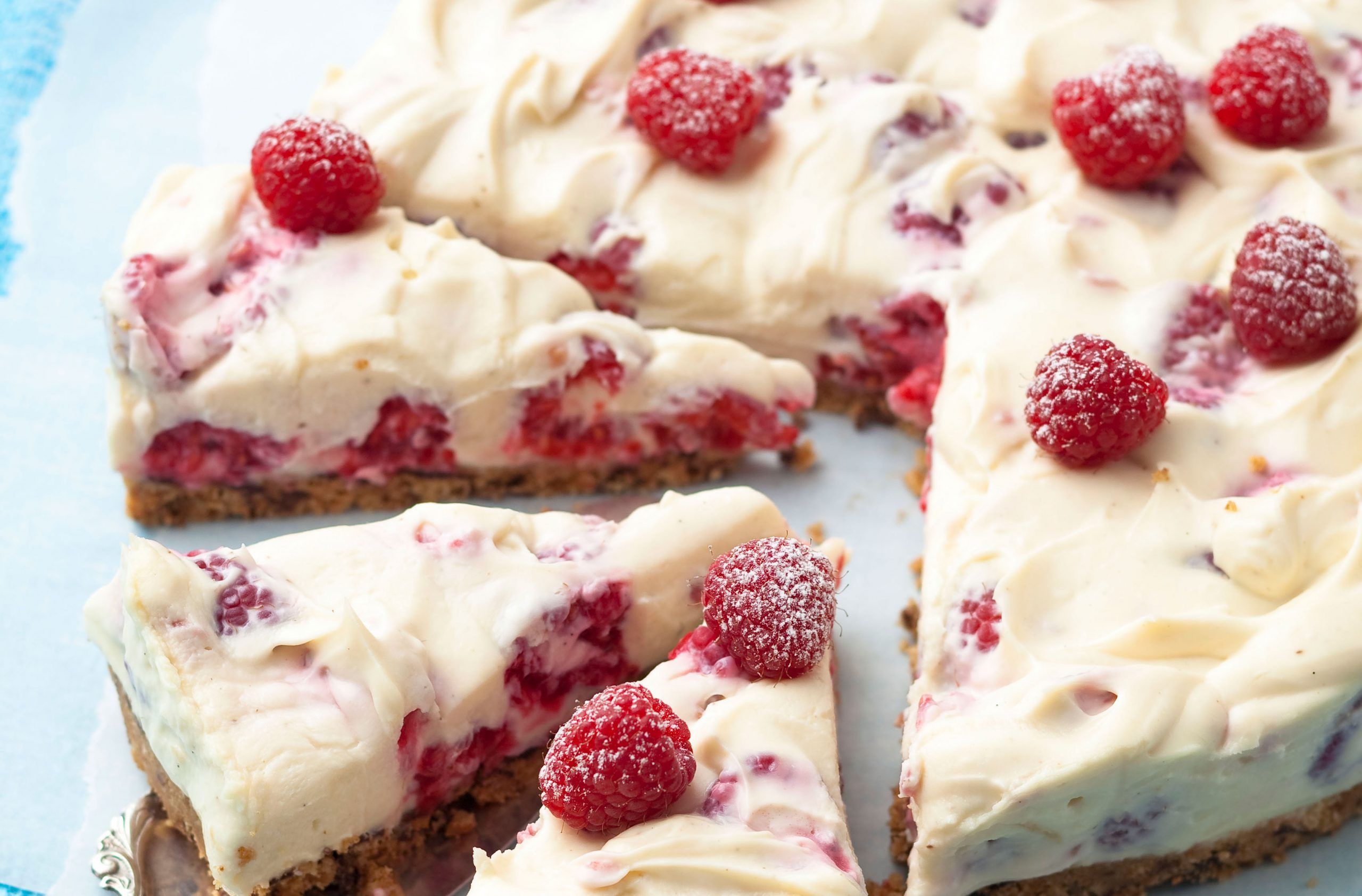 Dark and white chocolate raspberry cheesecake recipe