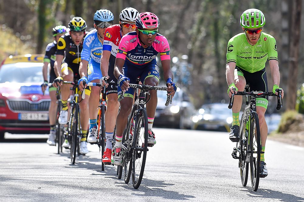 Andrew Talansky in the breakaway during stage 6 at Paris-Nice.