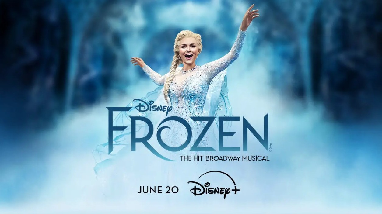 Promo image for Frozen: The Hit Broadway Musical on Disney Plus featuring Broadway's Elsa