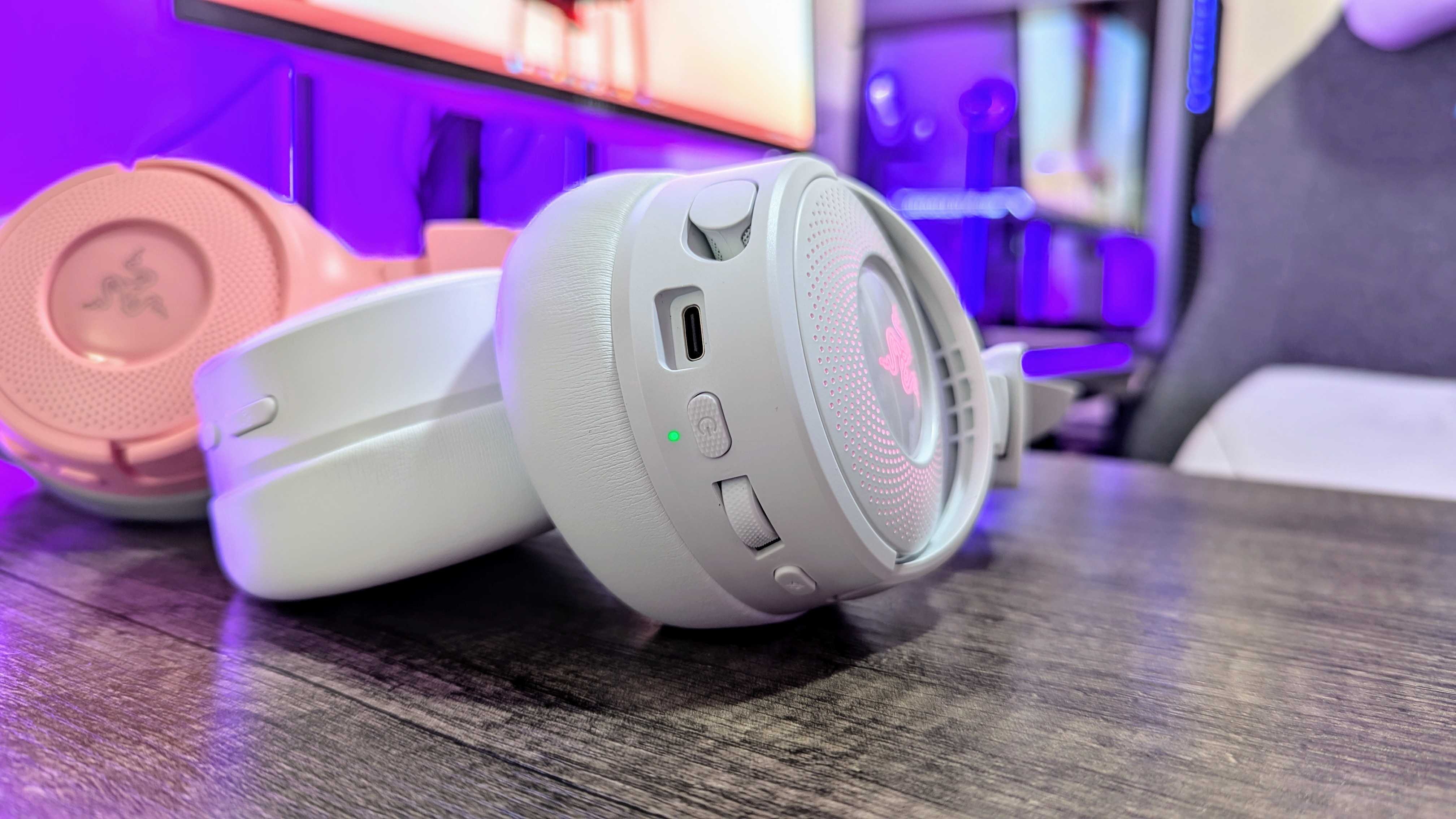 Image of the Razer Kraken Kitty V3 Pro wireless gaming headset.