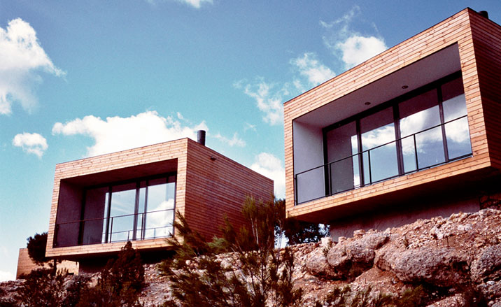 The Cubic rooms of Aragon's Hotel Consolacion perch high above Aragon