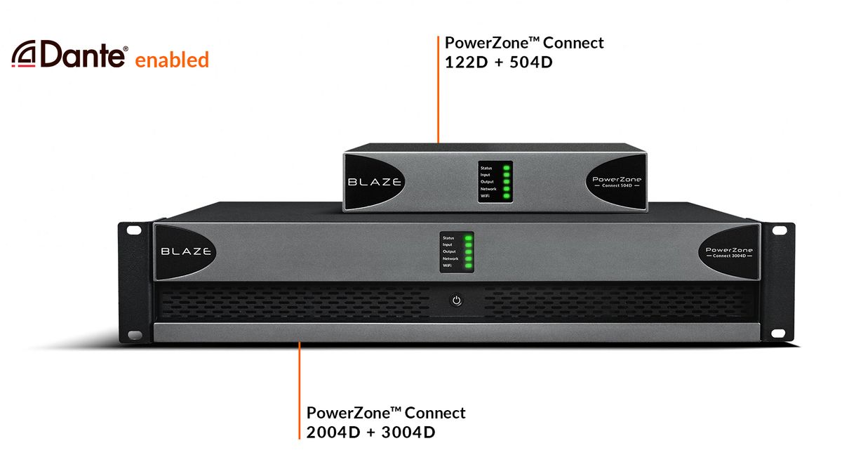 Blaze Audio PowerZone Connect Amplifiers Now Compatible with Dante
