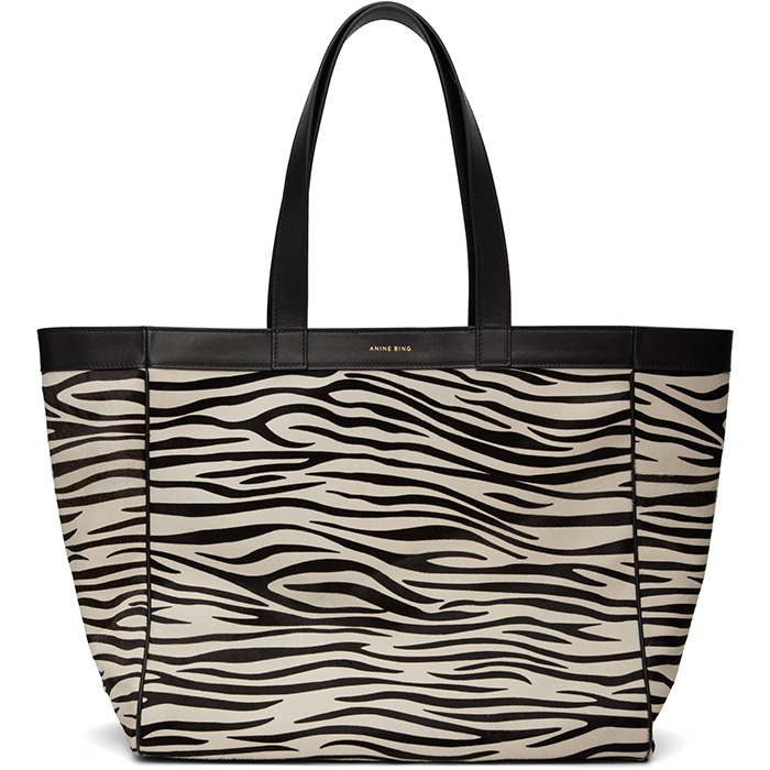 ANINE BING, Black &amp;amp; White Medium Rio Tote