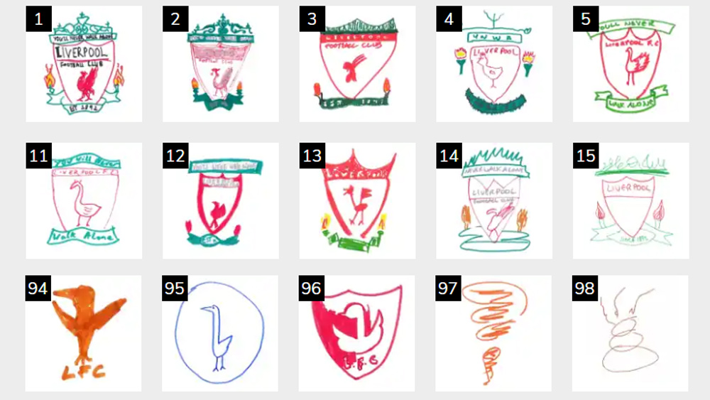 Need a laugh? Just look at these football badges drawn from memory