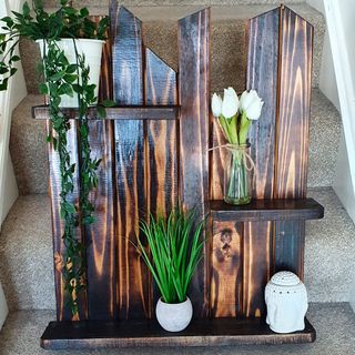 wooden plantstand