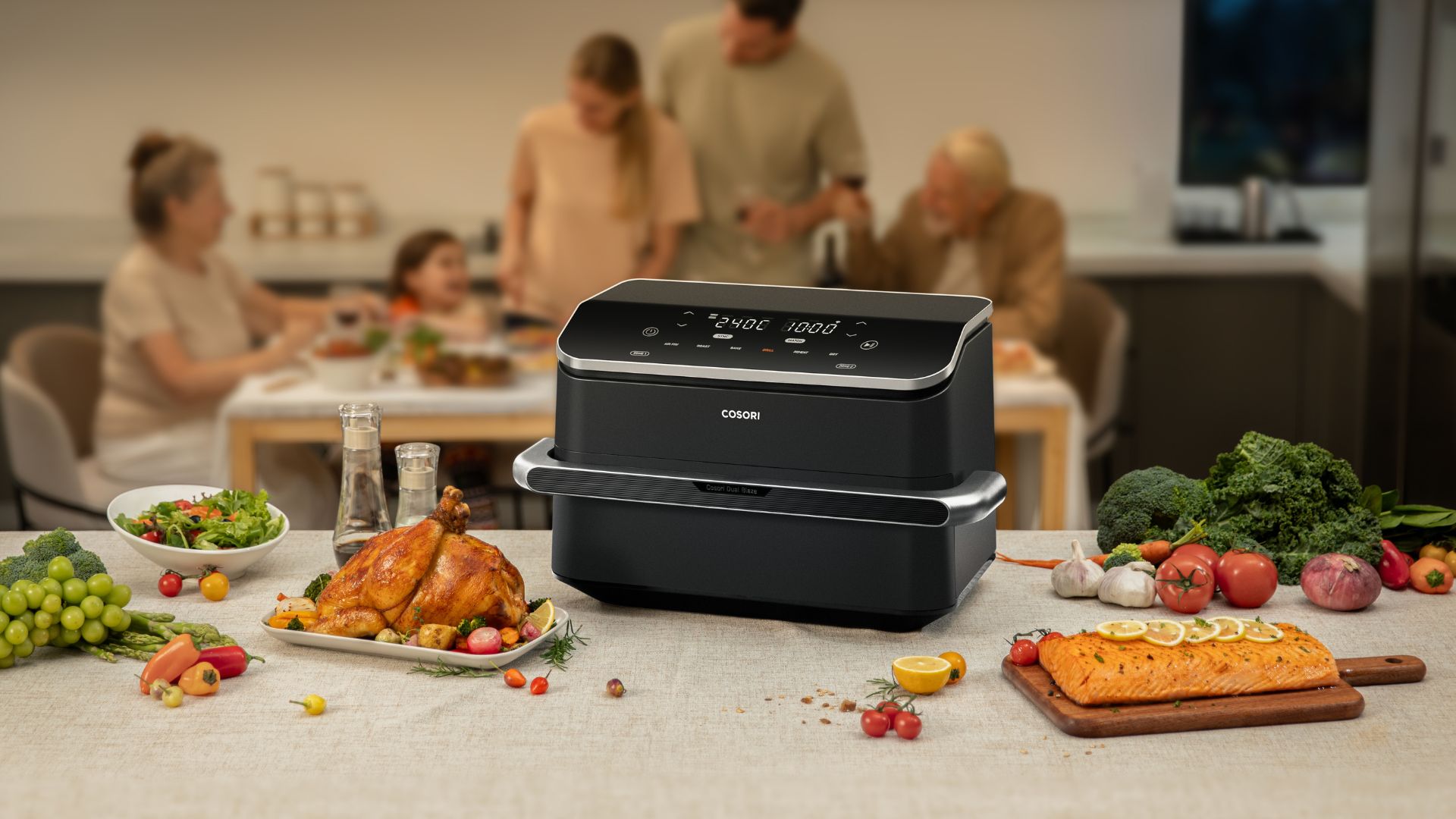 picture of Cosori's DualBlaze Twinfry air fryer in lifestyle shot