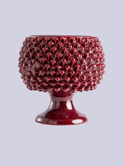 Fratelli Bevilacqua Pigna Bordeaux Ceramic Vase