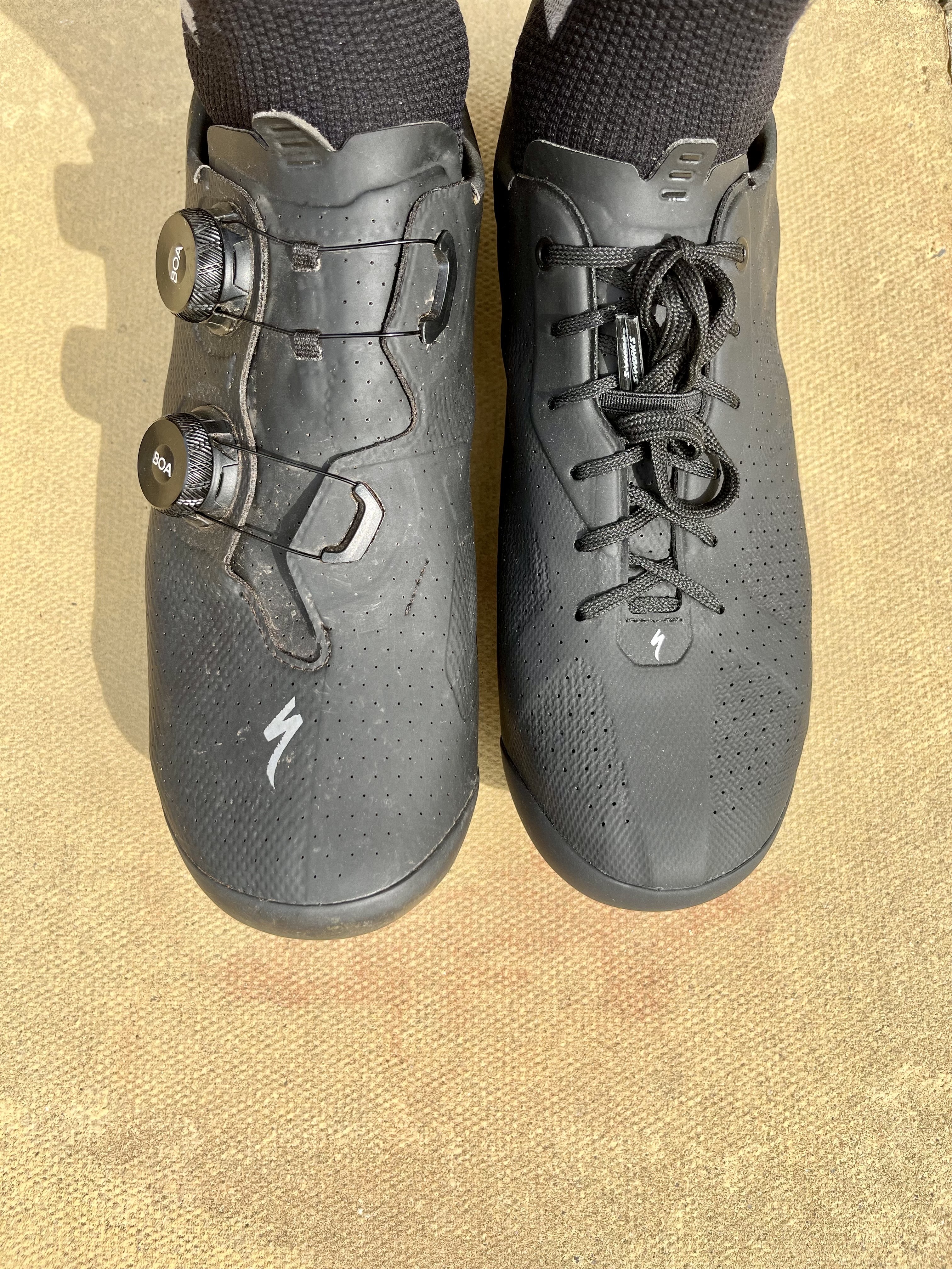 A S-Works Torch and Recon shoe
