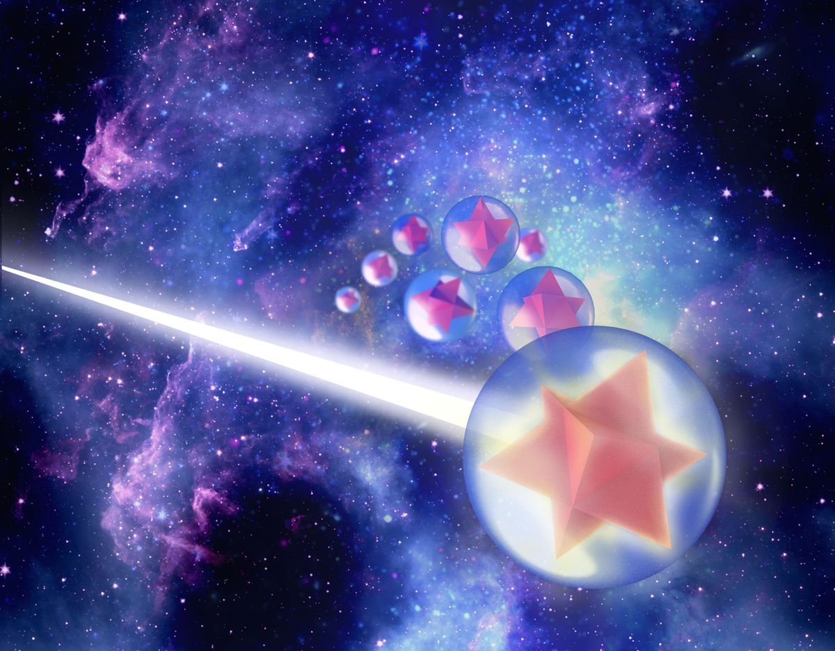 A schematic representation of the nanostar particle.