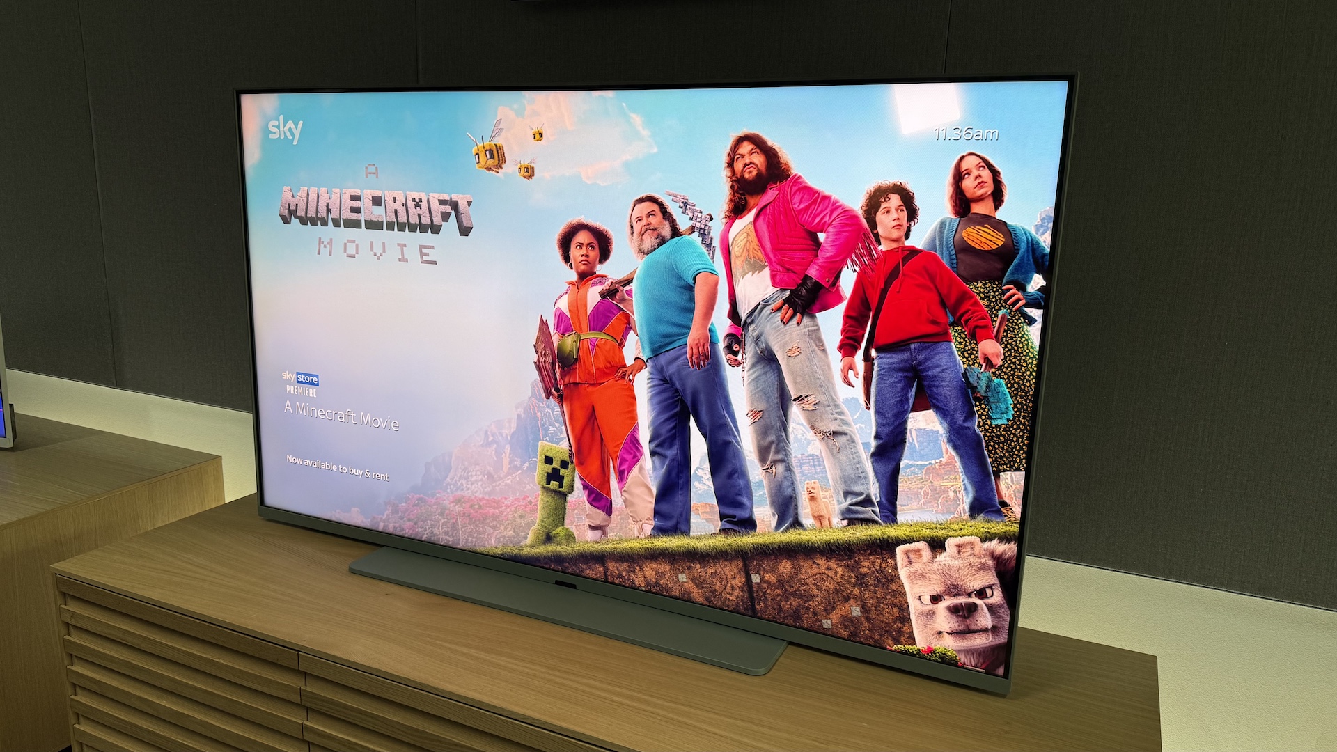 Sky's Sky Glass Air TV set range in a living room environment