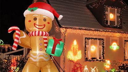 Inflatable Christmas decorations: PartyForYou 8FT Large Inflatable Gingerbread Man with LED Lights Yard Outdoor for Christmas Decor