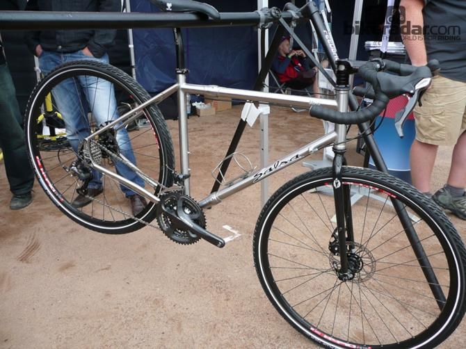 Salsa's titanium Vaya was shown with S&amp;S couplings, enabling riders to split the frame in half for easier transportation