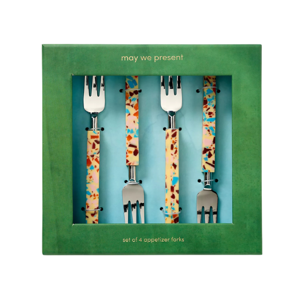 By Anthropologie Gaetano Appetizer Forks, Set of 4