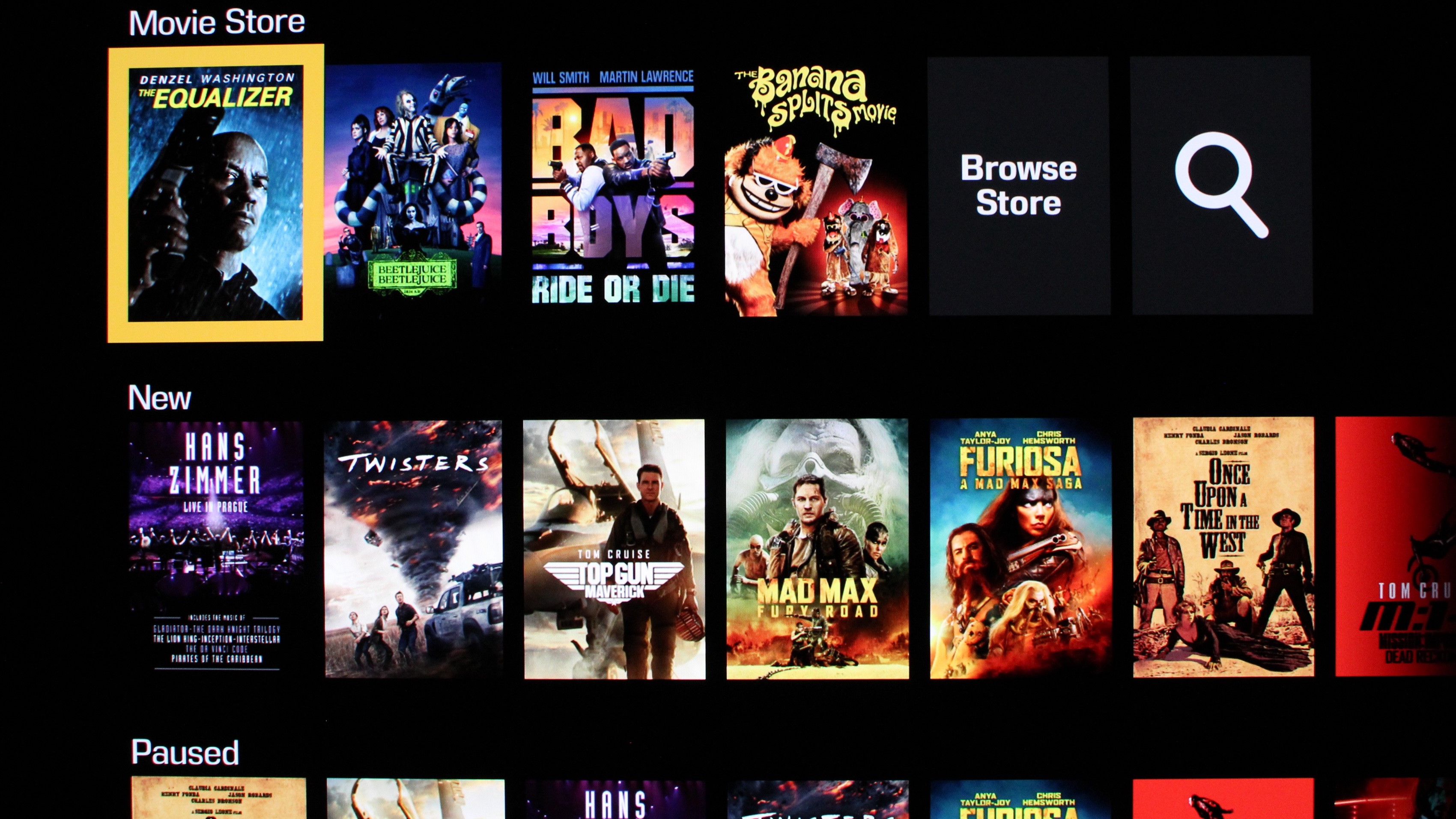 Kaleidescape Strato V Movie store interface