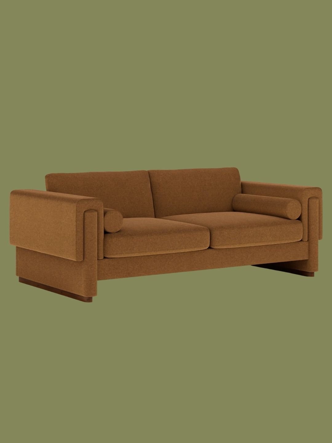 Cult Furniture, Ava 3 Seater Sofa in Caramel Brown