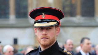 prince harry at westminster abbeys field of remembrance in london to honour the fallen ahead of armistice day photo by gareth fullerpa images via getty images