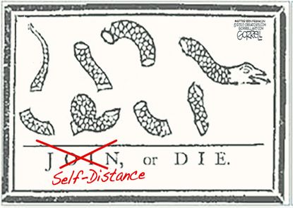 Editorial Cartoon U.S. Join or die snake colonies Franklin symbol