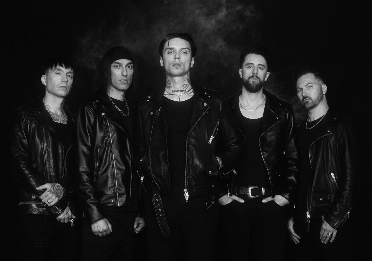 Black Veil Brides on a black background