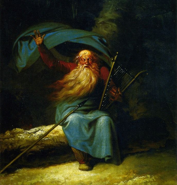 A painting of the Ossian, the third-century Scottish bard.